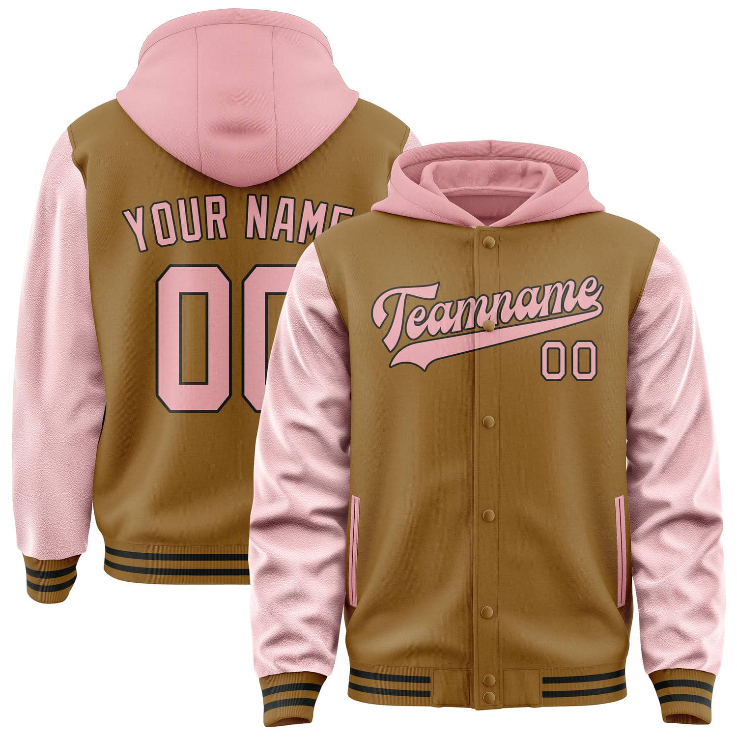 Maßgeschneidertes Khaki Rosa Jacke JA222221221717212117