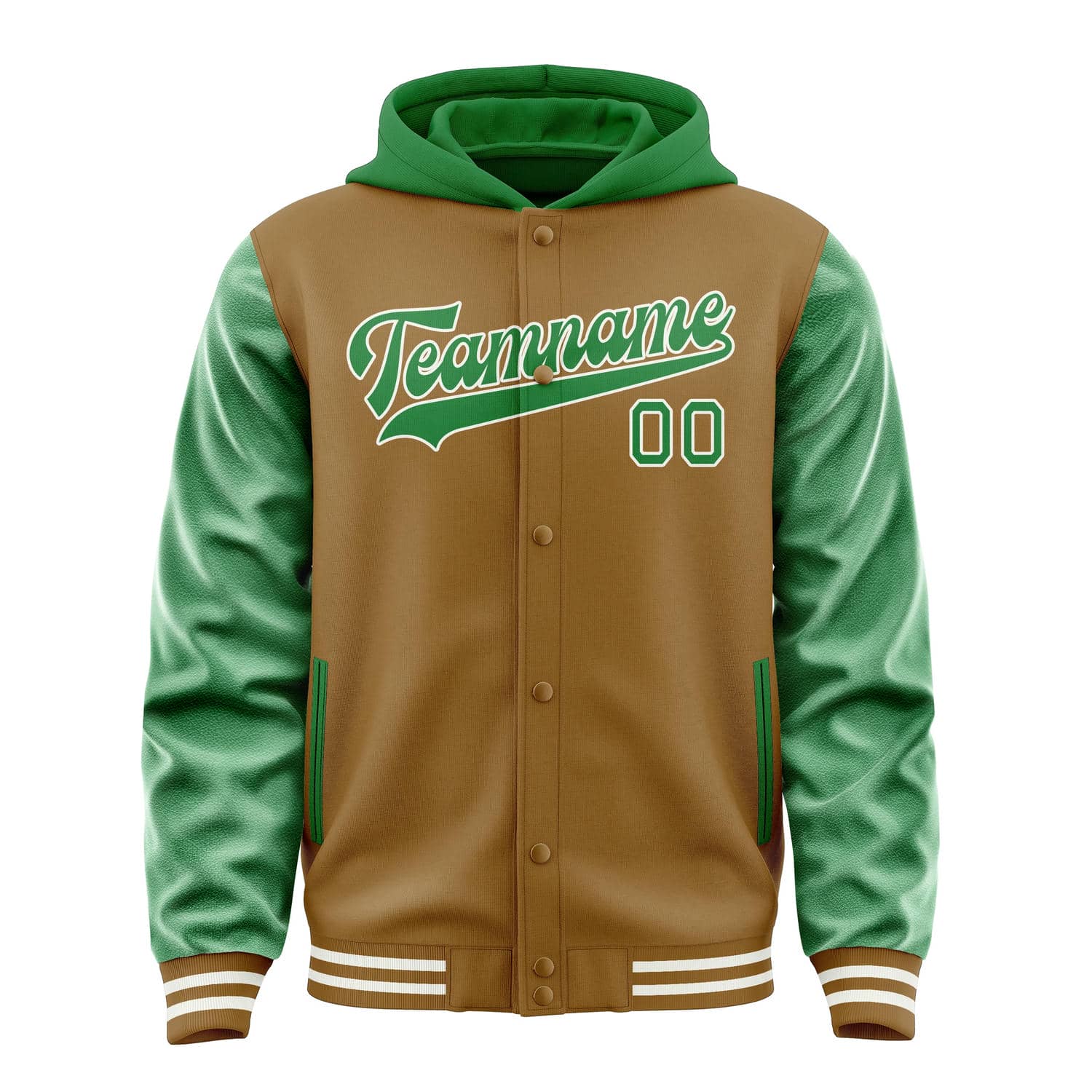 Maßgeschneidertes Khaki Smaragdgrün Jacke