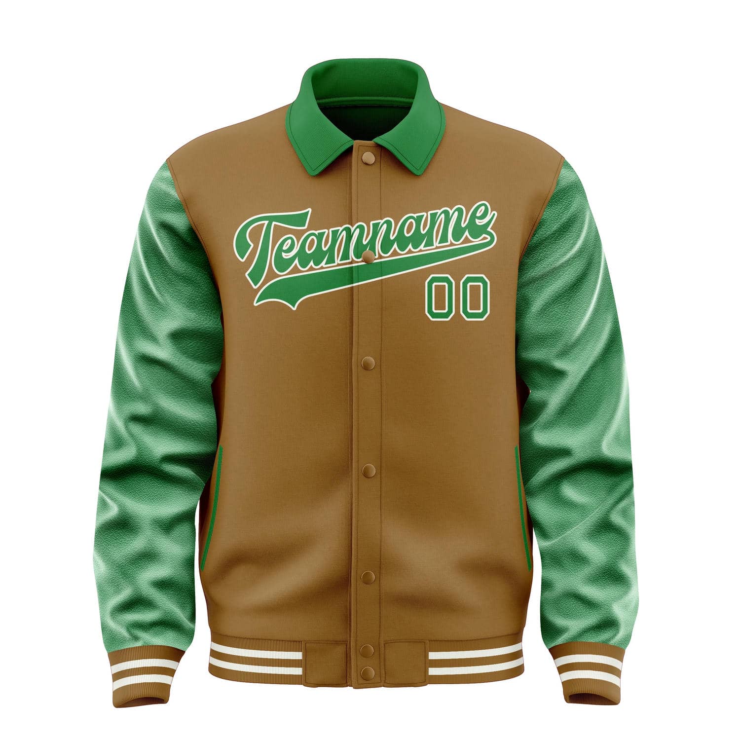 Maßgeschneidertes Khaki Smaragdgrün Jacke