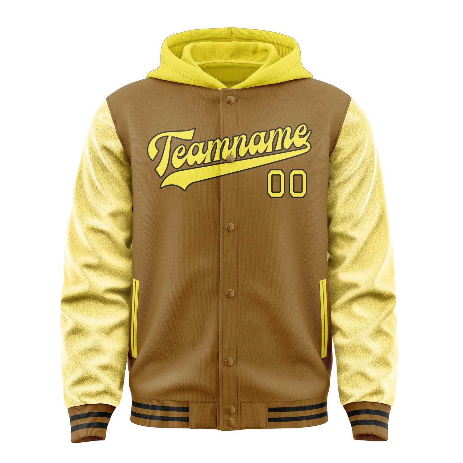 Maßgeschneidertes Khaki Blassgelb Jacke