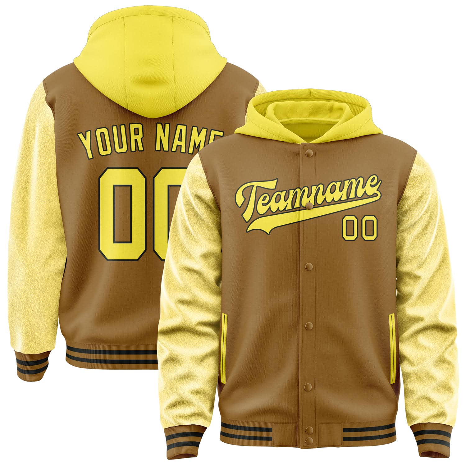 Maßgeschneidertes Khaki Blassgelb Jacke JA222226221717262617