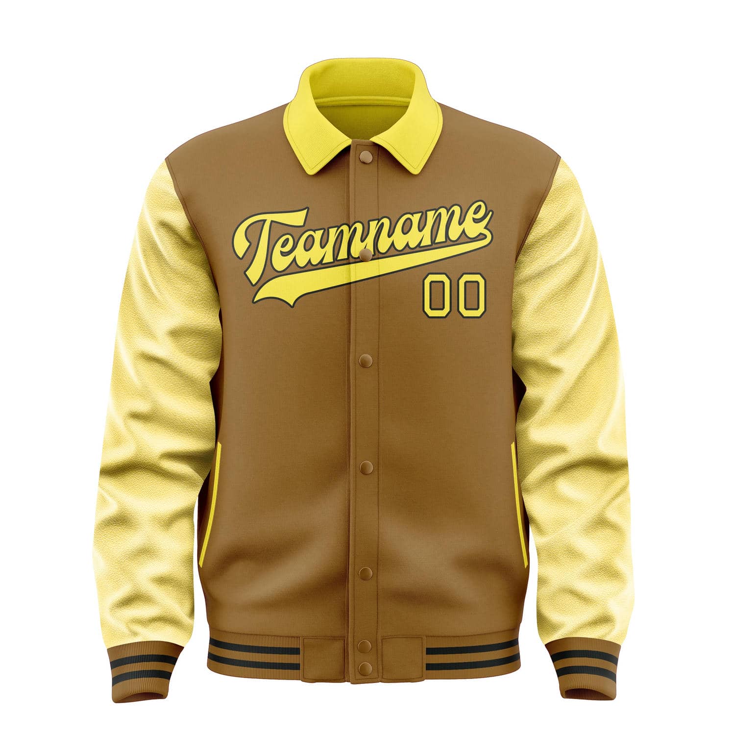 Maßgeschneidertes Khaki Blassgelb Jacke