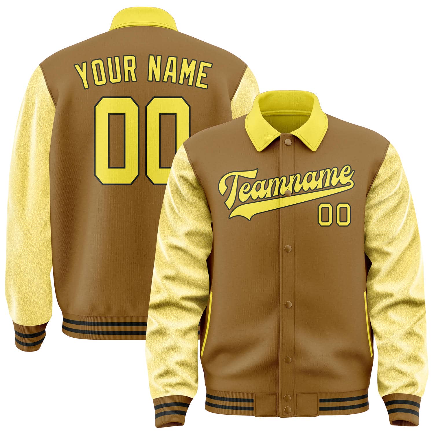 Maßgeschneidertes Khaki Blassgelb Jacke JA222226221717262617