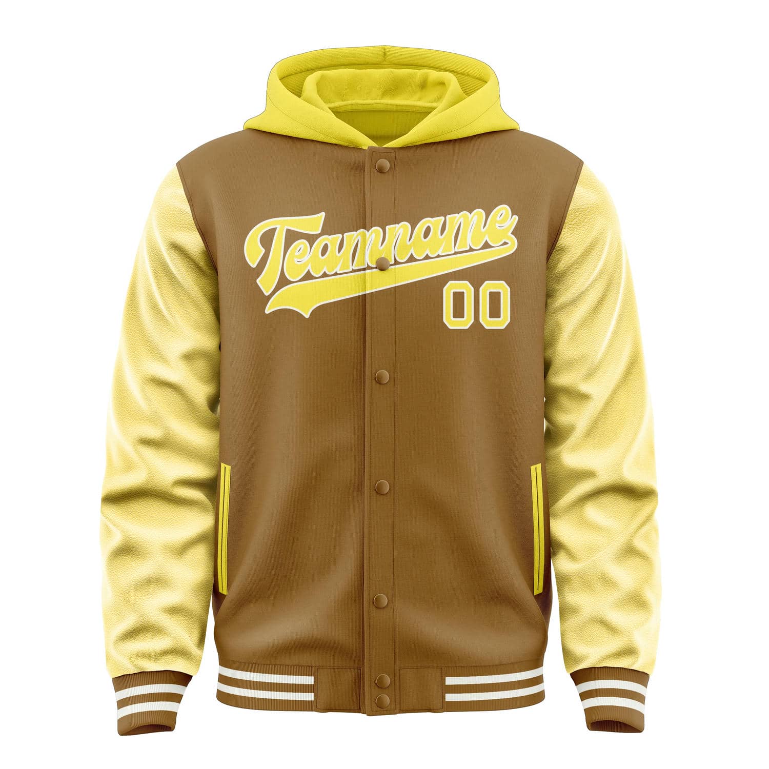 Maßgeschneidertes Khaki Blassgelb Jacke
