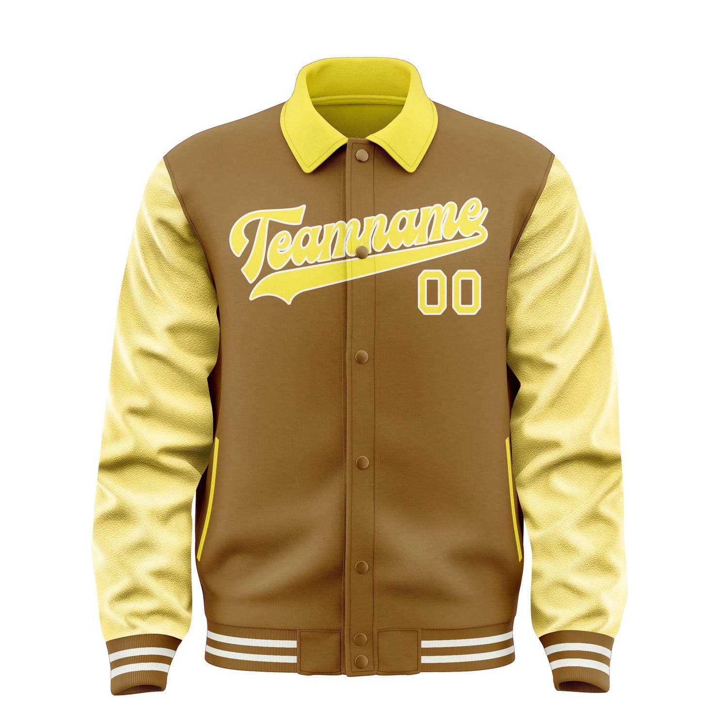 Maßgeschneidertes Khaki Blassgelb Jacke