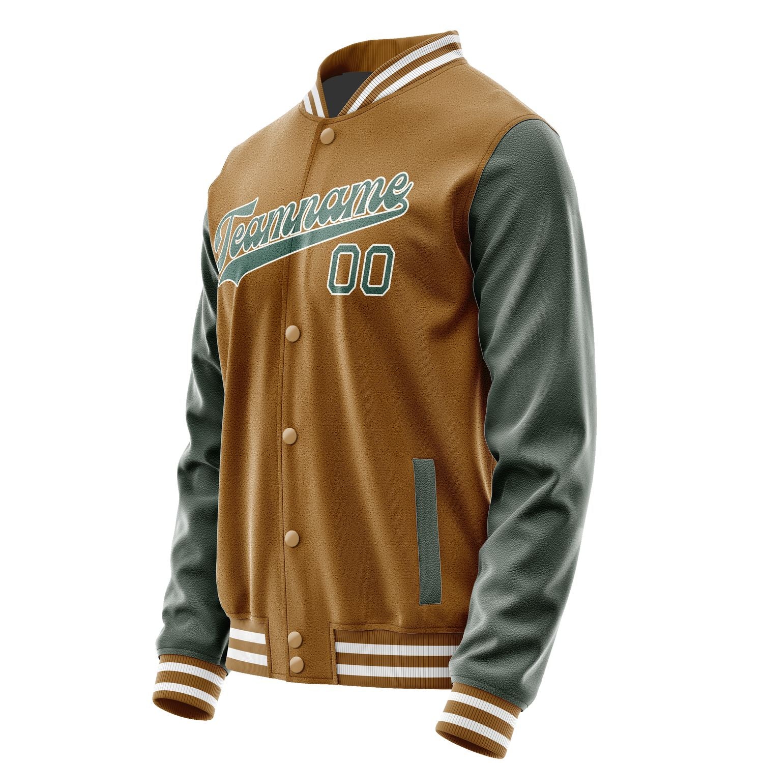 Maßgeschneidertes Khaki Blaugrün Jacke JA2222272218B31827