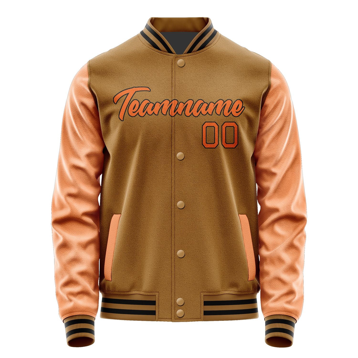 Maßgeschneidertes Khaki Orange Jacke JA2222282217B21728