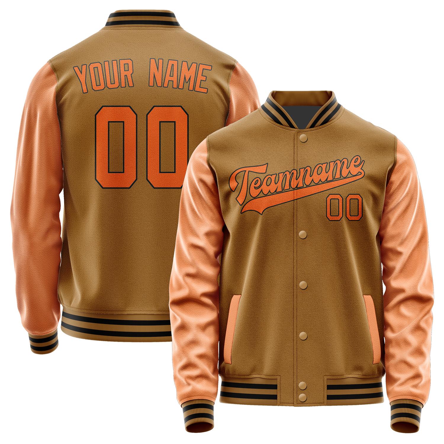 Maßgeschneidertes Khaki Orange Jacke JA2222282217B31728