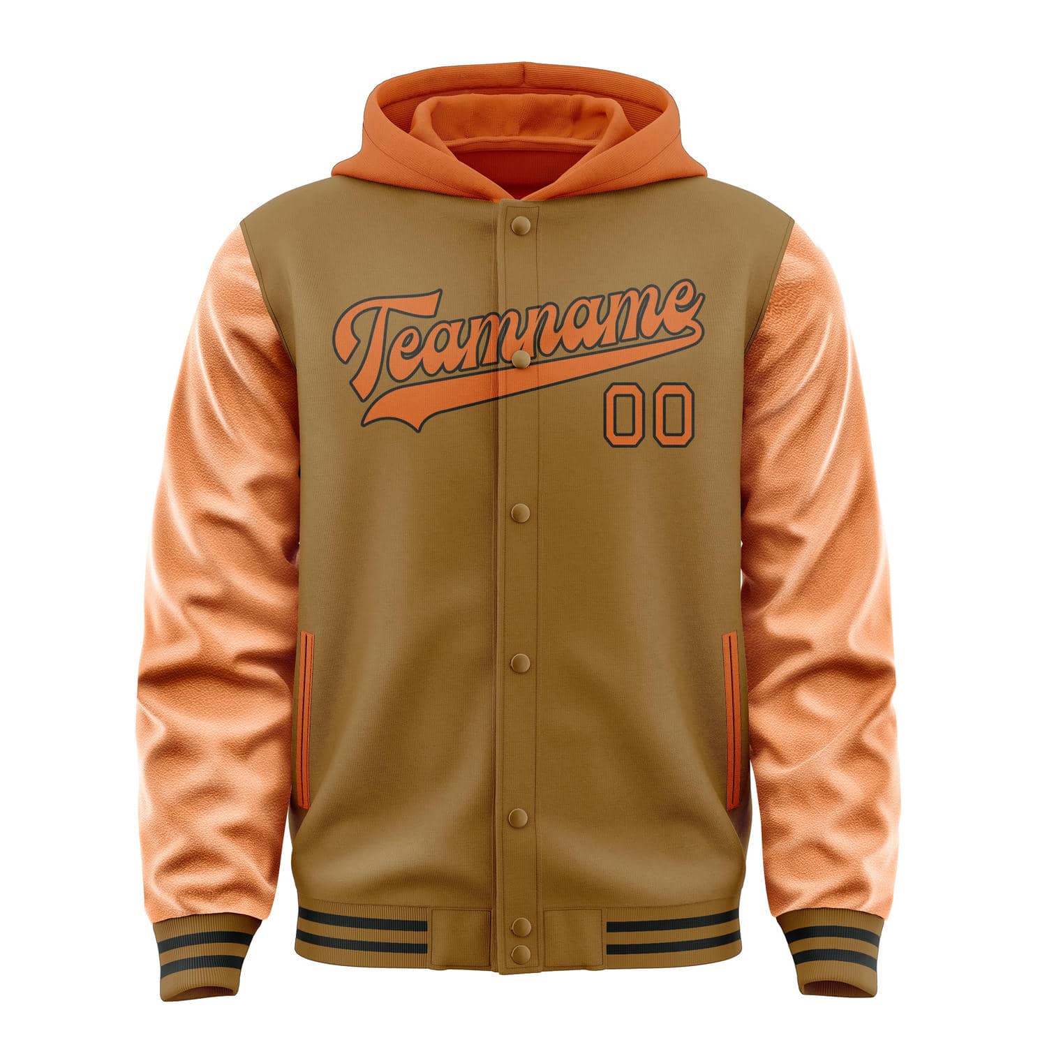 Maßgeschneidertes Khaki Orange Jacke