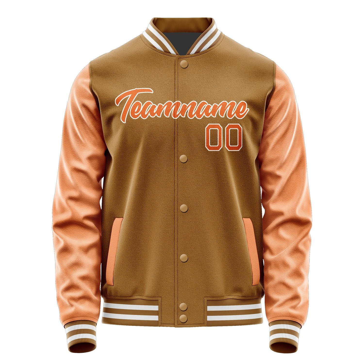 Maßgeschneidertes Khaki Orange Jacke JA2222282218B21828