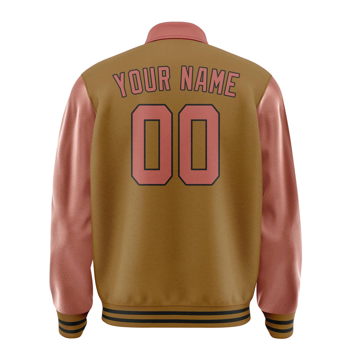 Maßgeschneidertes Khaki Kupferrose Jacke