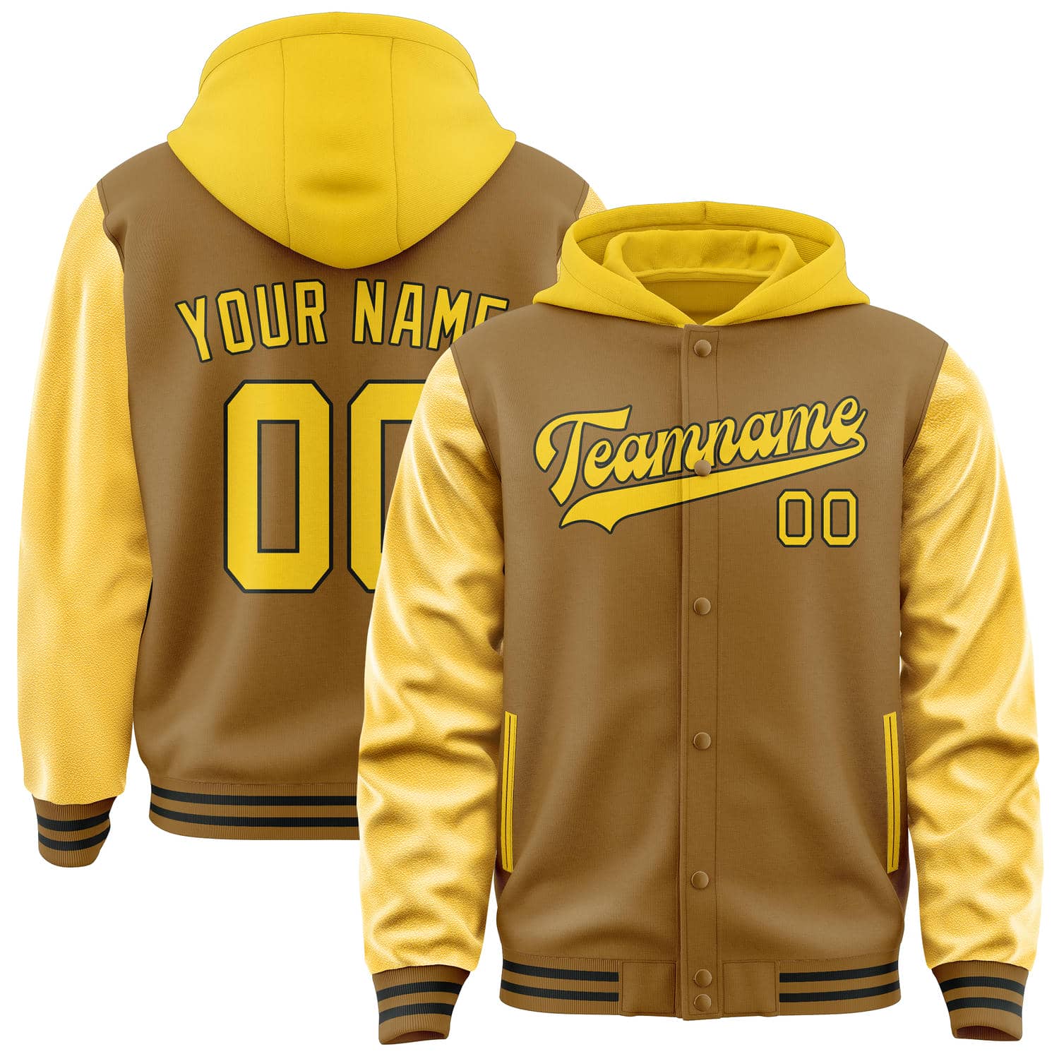 Maßgeschneidertes Khaki Gold Jacke JA222230221717303017