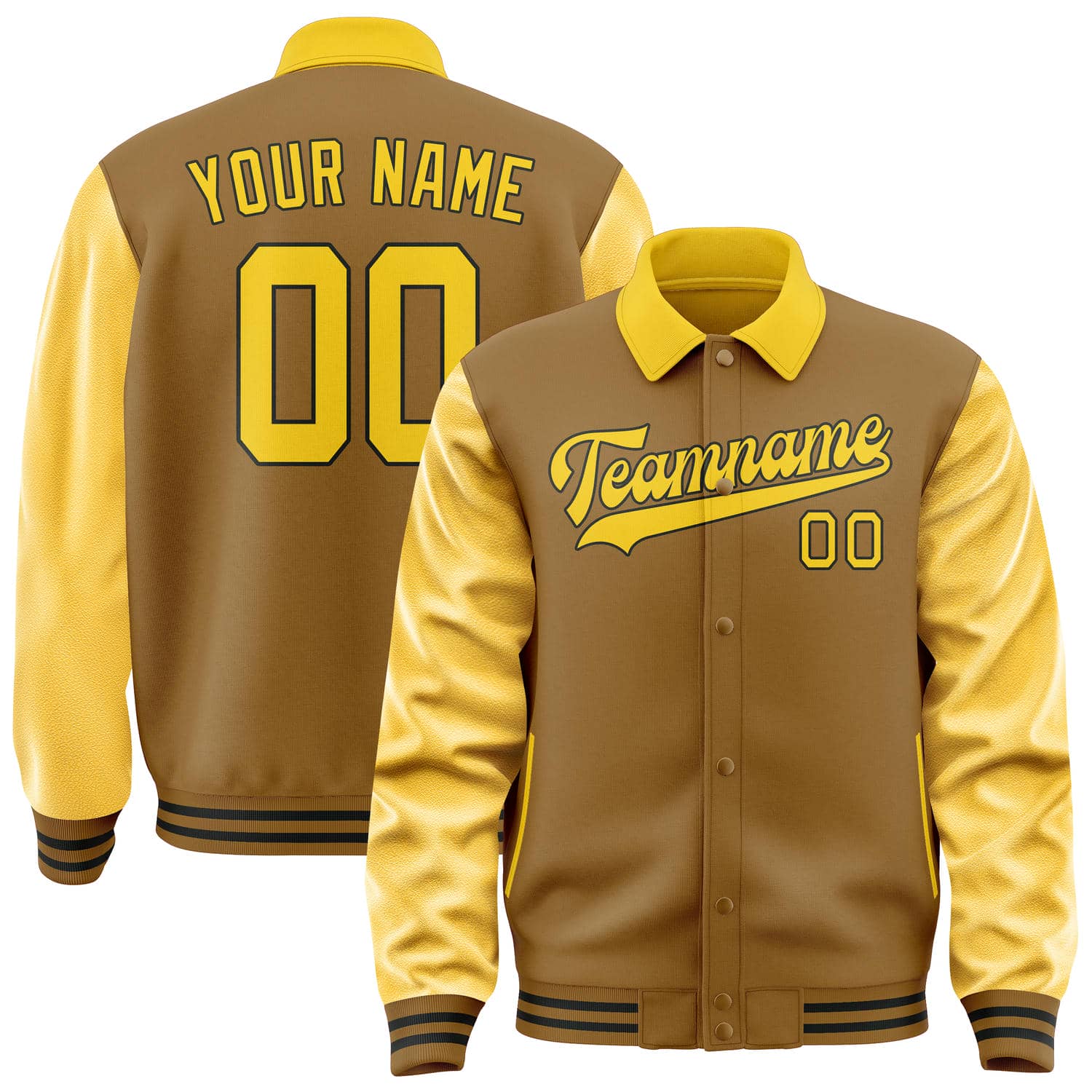 Maßgeschneidertes Khaki Gold Jacke JA222230221717303017