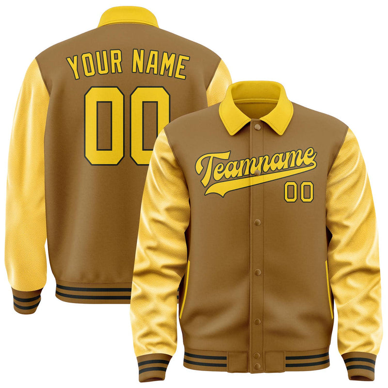 Maßgeschneidertes Khaki Gold Jacke JA222230221717303017