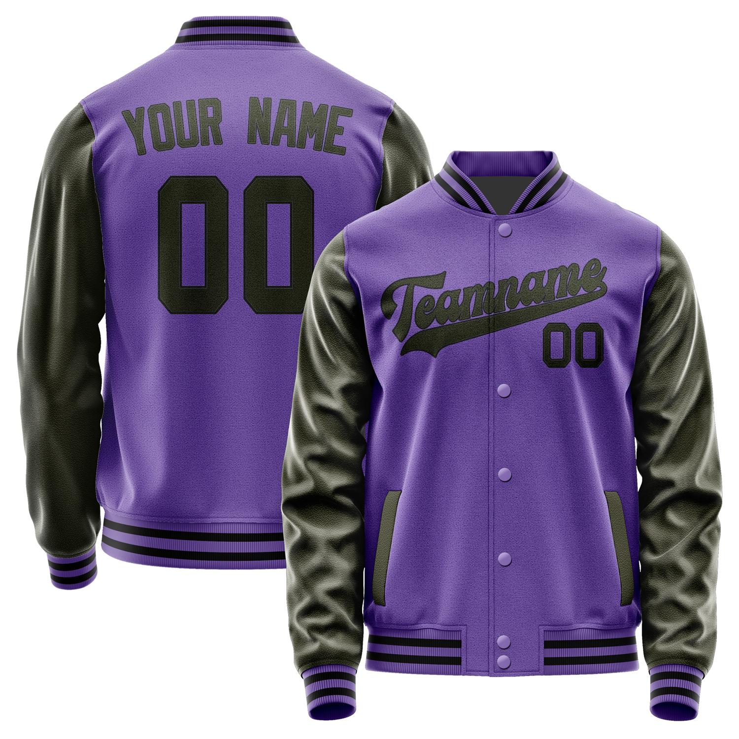 Maßgeschneidertes Lavendel Dunkles Oliv Jacke JA2323022317B31702
