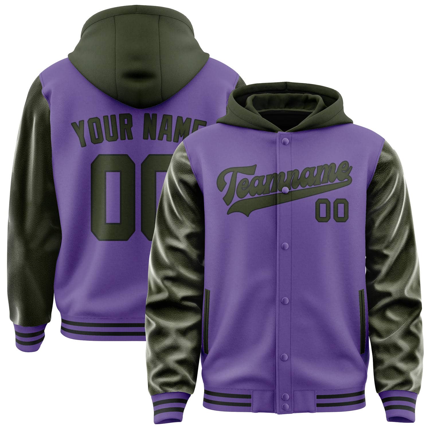 Maßgeschneidertes Lavendel Dunkles Oliv Jacke JA232302231717020217