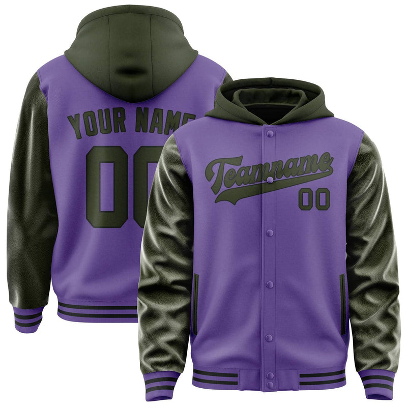 Maßgeschneidertes Lavendel Dunkles Oliv Jacke JA232302231717020217
