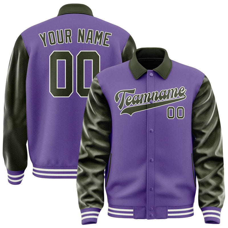 Maßgeschneidertes Lavendel Dunkles Oliv Jacke JA232302231818020218