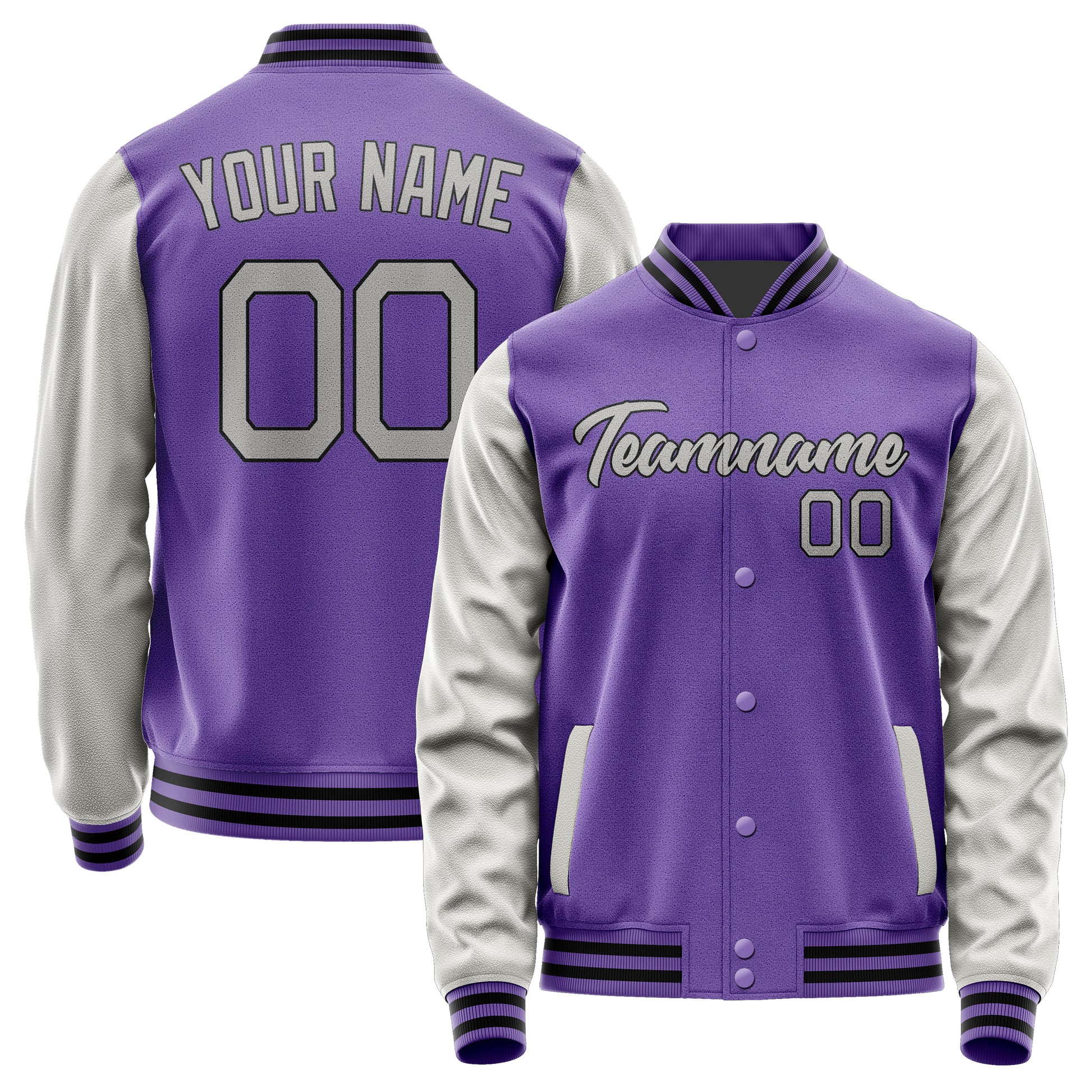 Maßgeschneidertes Lavendel Grau Jacke Ja2323042317B21704