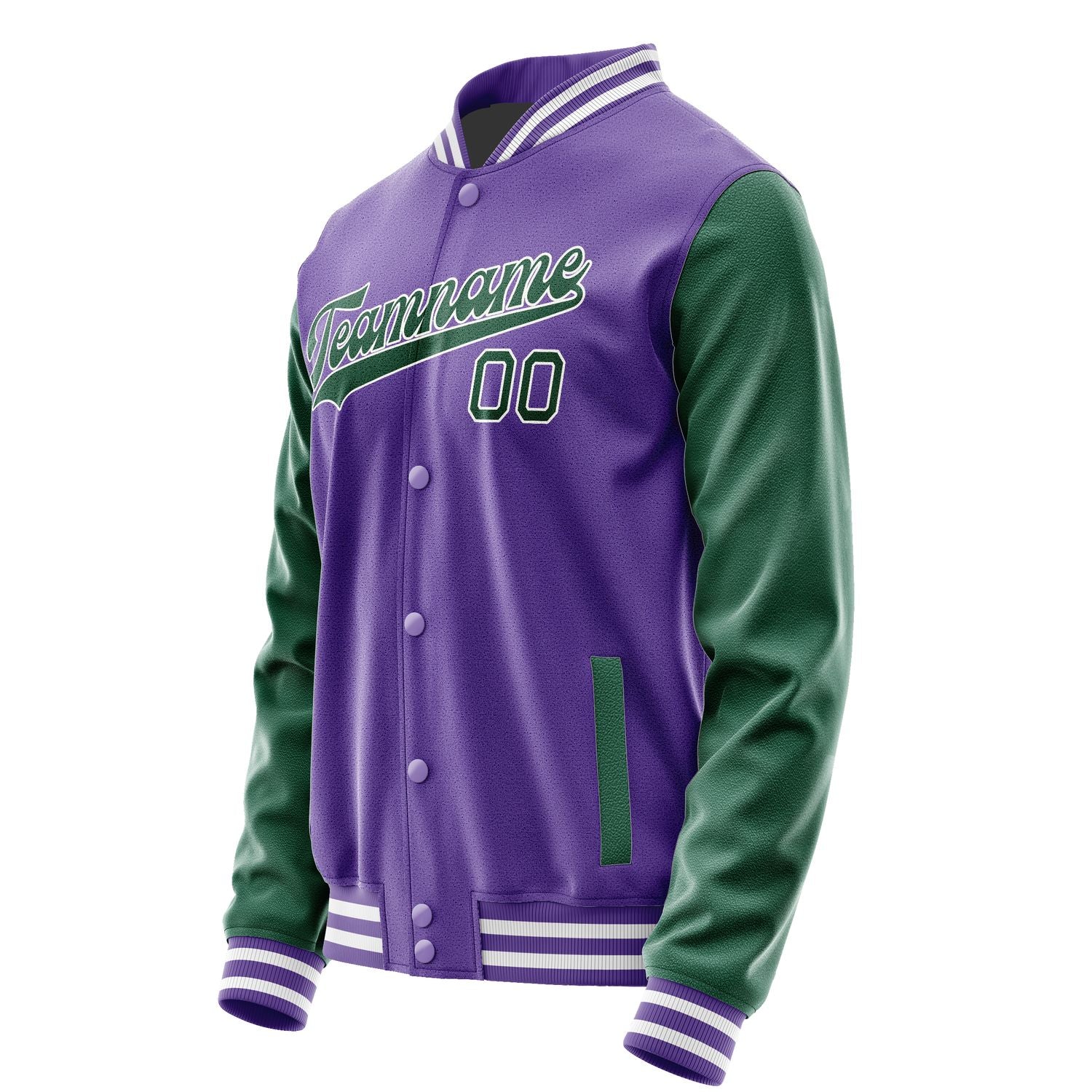 Maßgeschneidertes Lavendel Moosgrün Jacke JA2323052318B31805