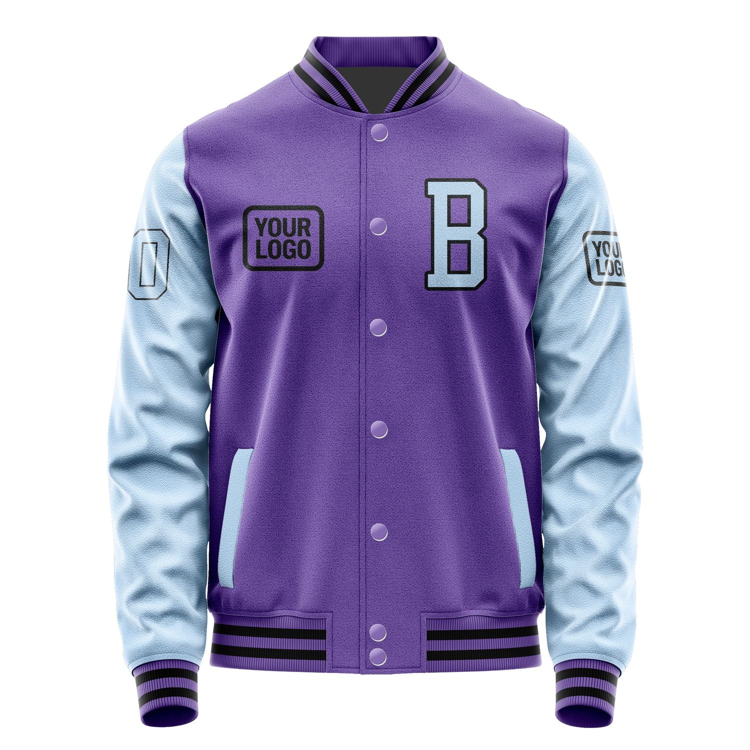 Maßgeschneidertes Lavendel Hellblau Jacke JA232308231717080817