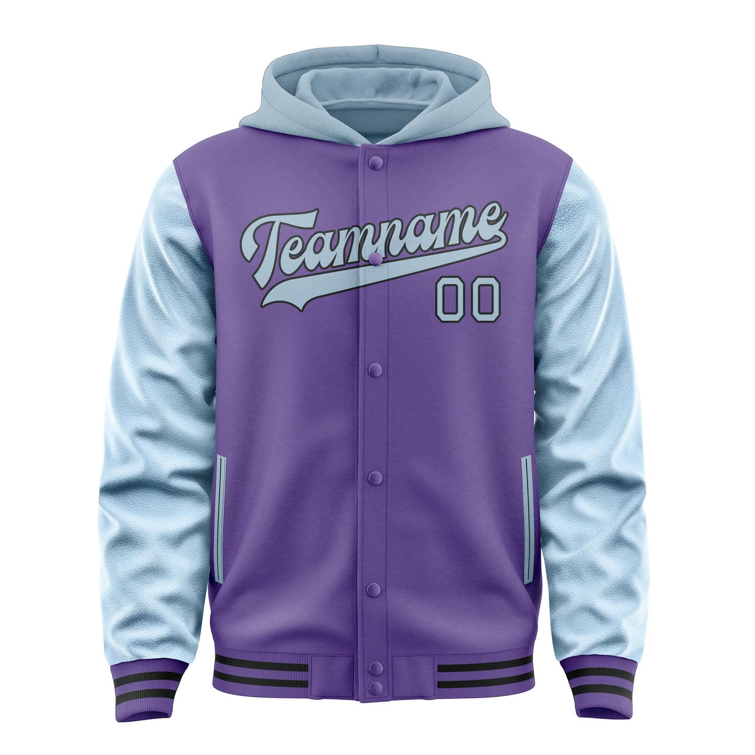 Maßgeschneidertes Lavendel Hellblau Jacke
