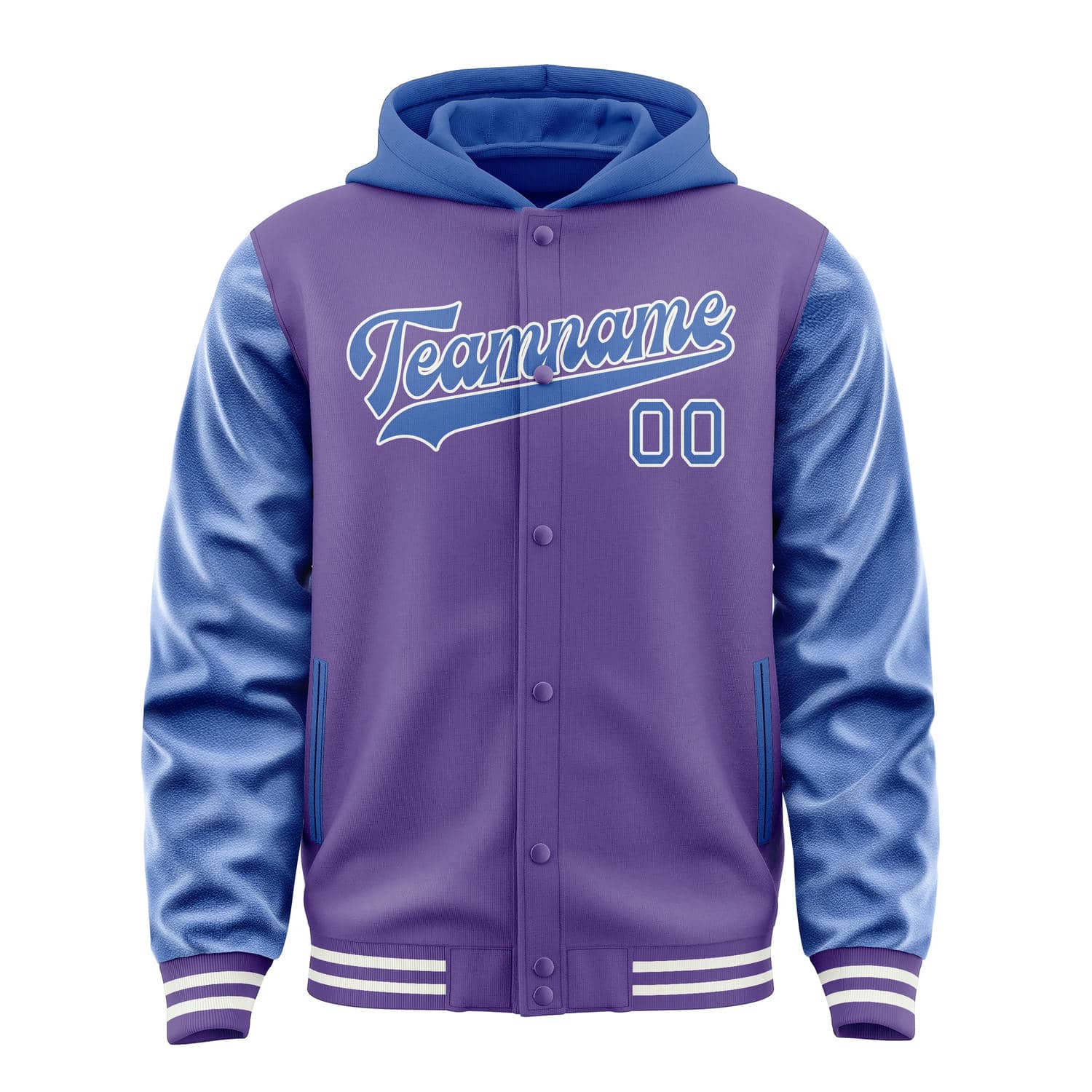 Maßgeschneidertes Lavendel Himmelblau Jacke