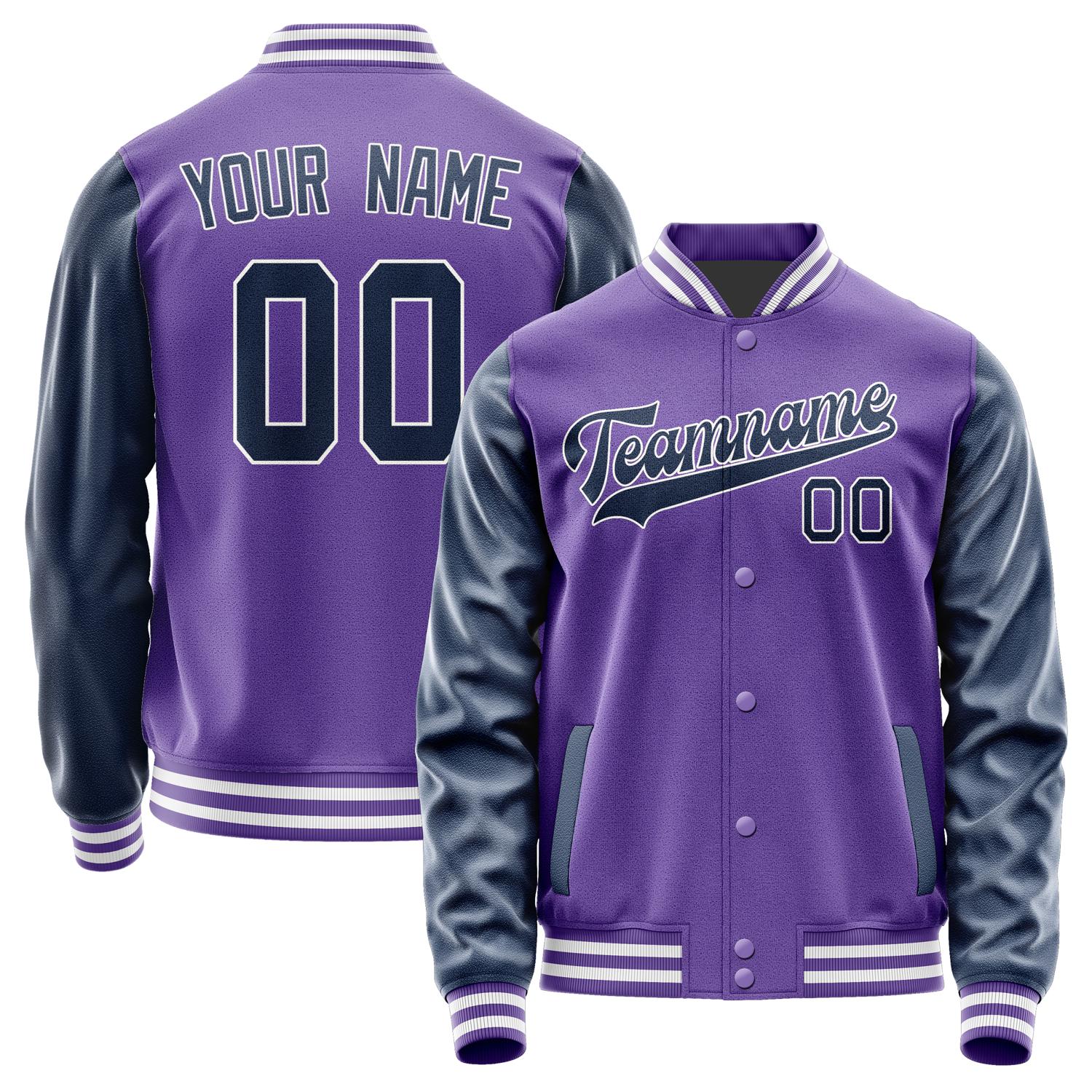Maßgeschneidertes Lavendel Marineblau Jacke JA2323102318B31810