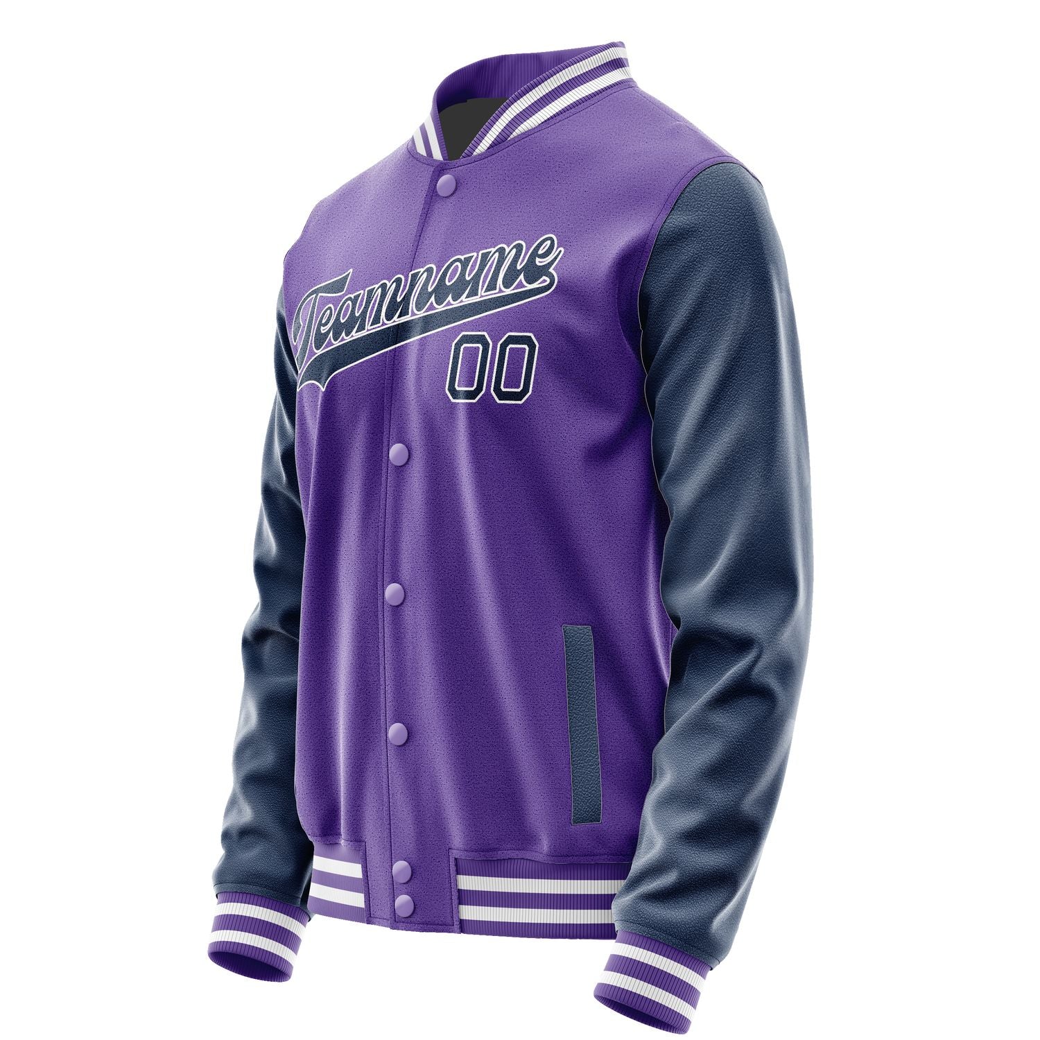Maßgeschneidertes Lavendel Marineblau Jacke JA2323102318B31810