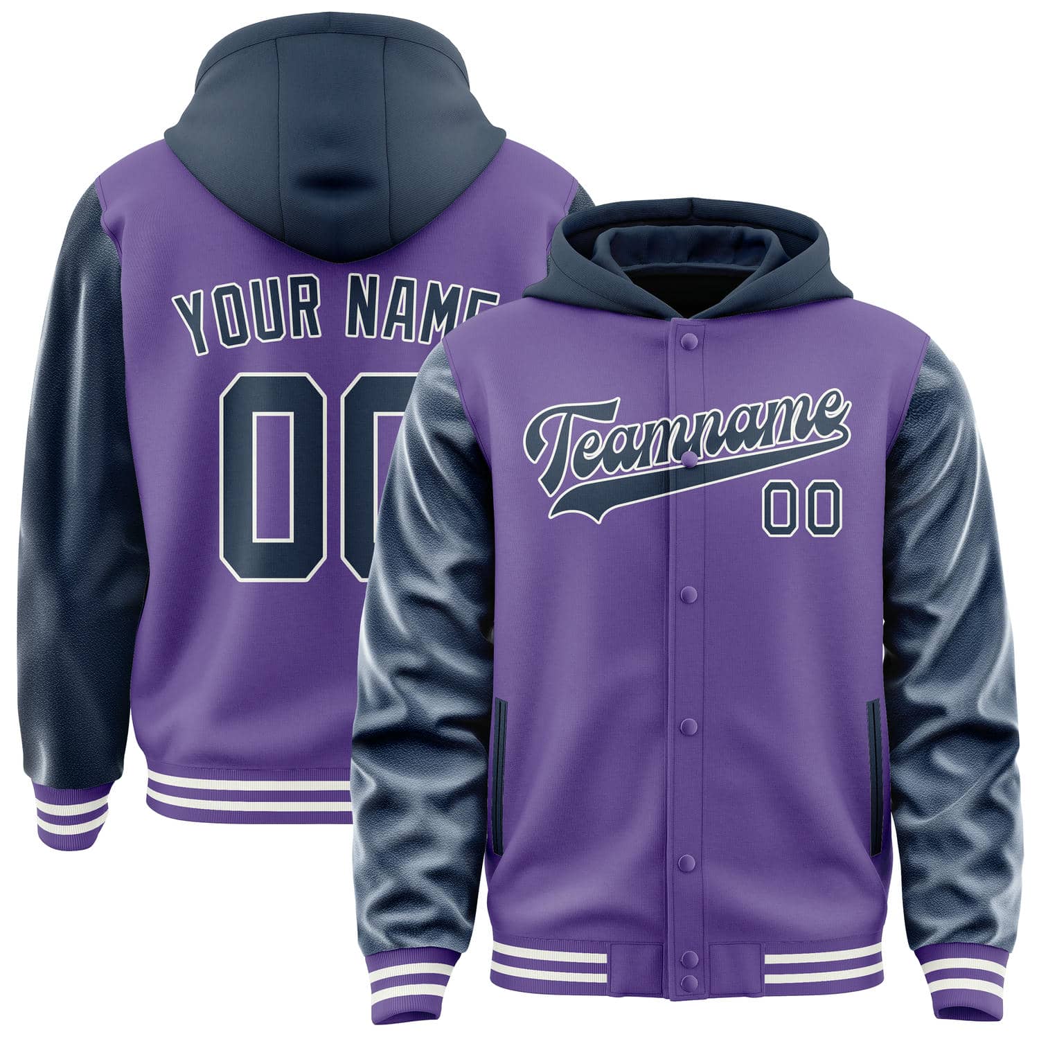 Maßgeschneidertes Lavendel Marineblau Jacke JA232310231818101018
