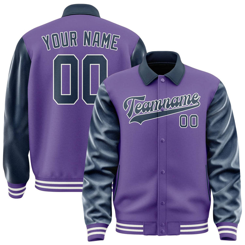 Maßgeschneidertes Lavendel Marineblau Jacke JA232310231818101018