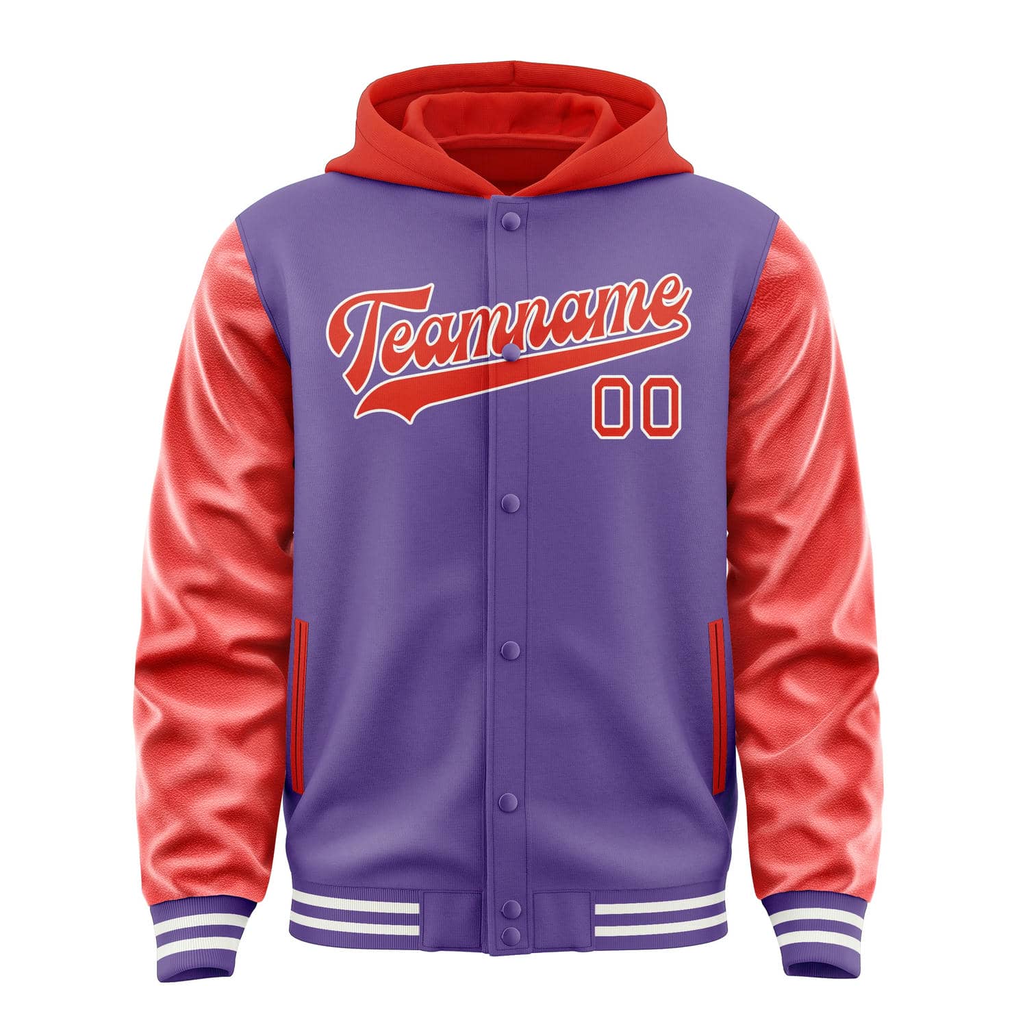 Maßgeschneidertes Lavendel Orangerot Jacke