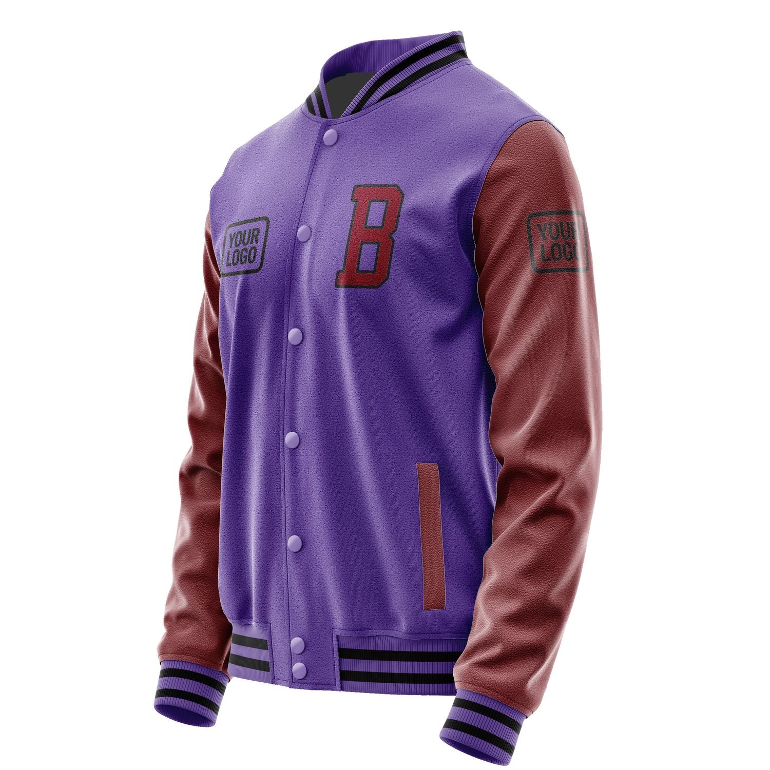 Maßgeschneidertes Lavendel Karmesinrot Jacke JA232315231717151517