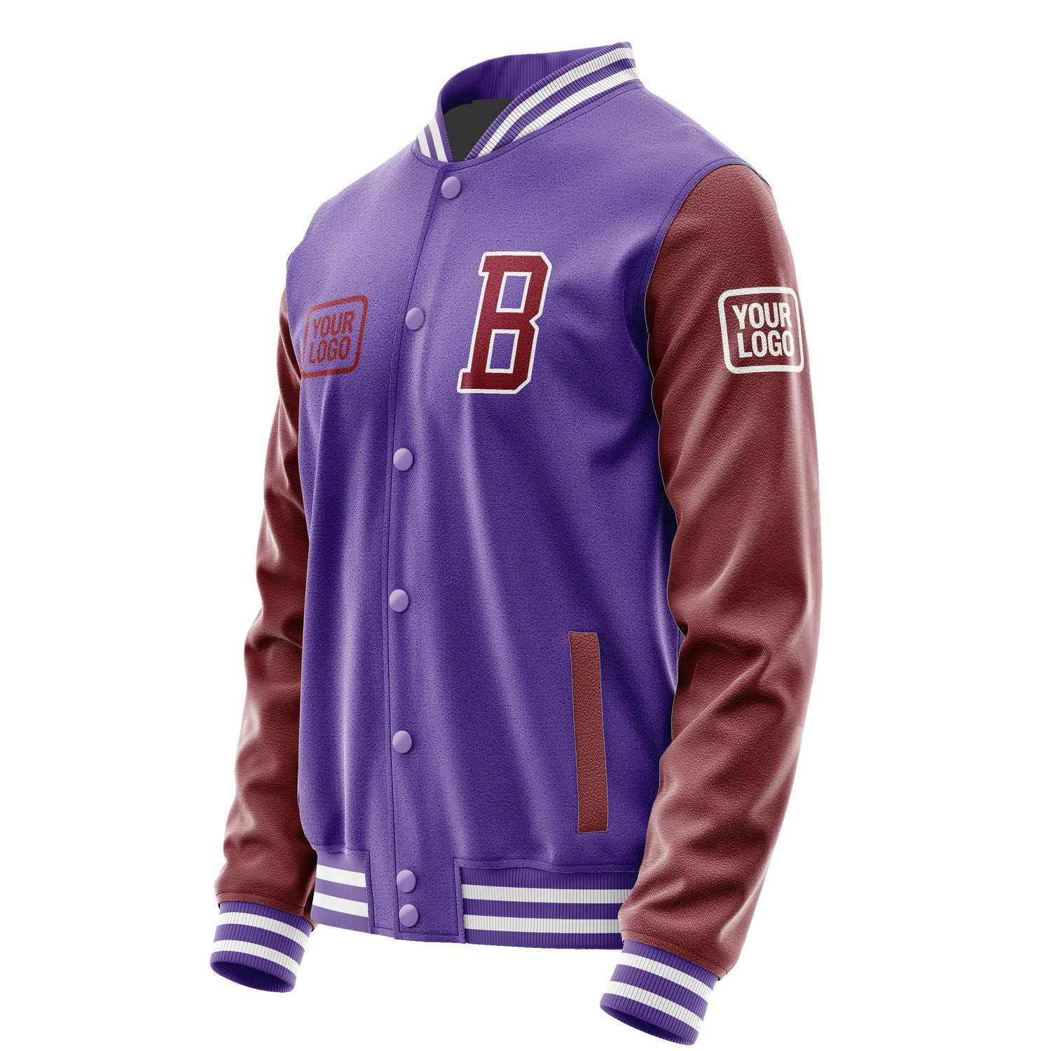 Maßgeschneidertes Lavendel Karmesinrot Jacke JA232315231818151518