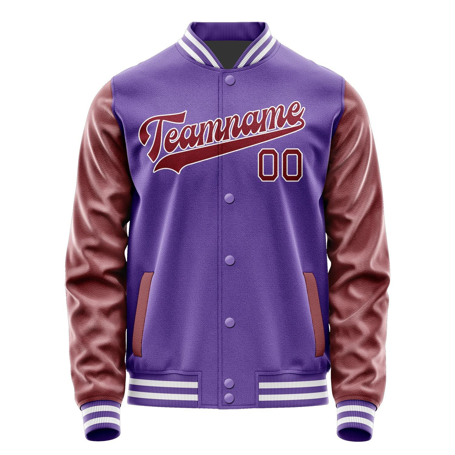 Maßgeschneidertes Lavendel Karmesinrot Jacke JA2323152318B31815