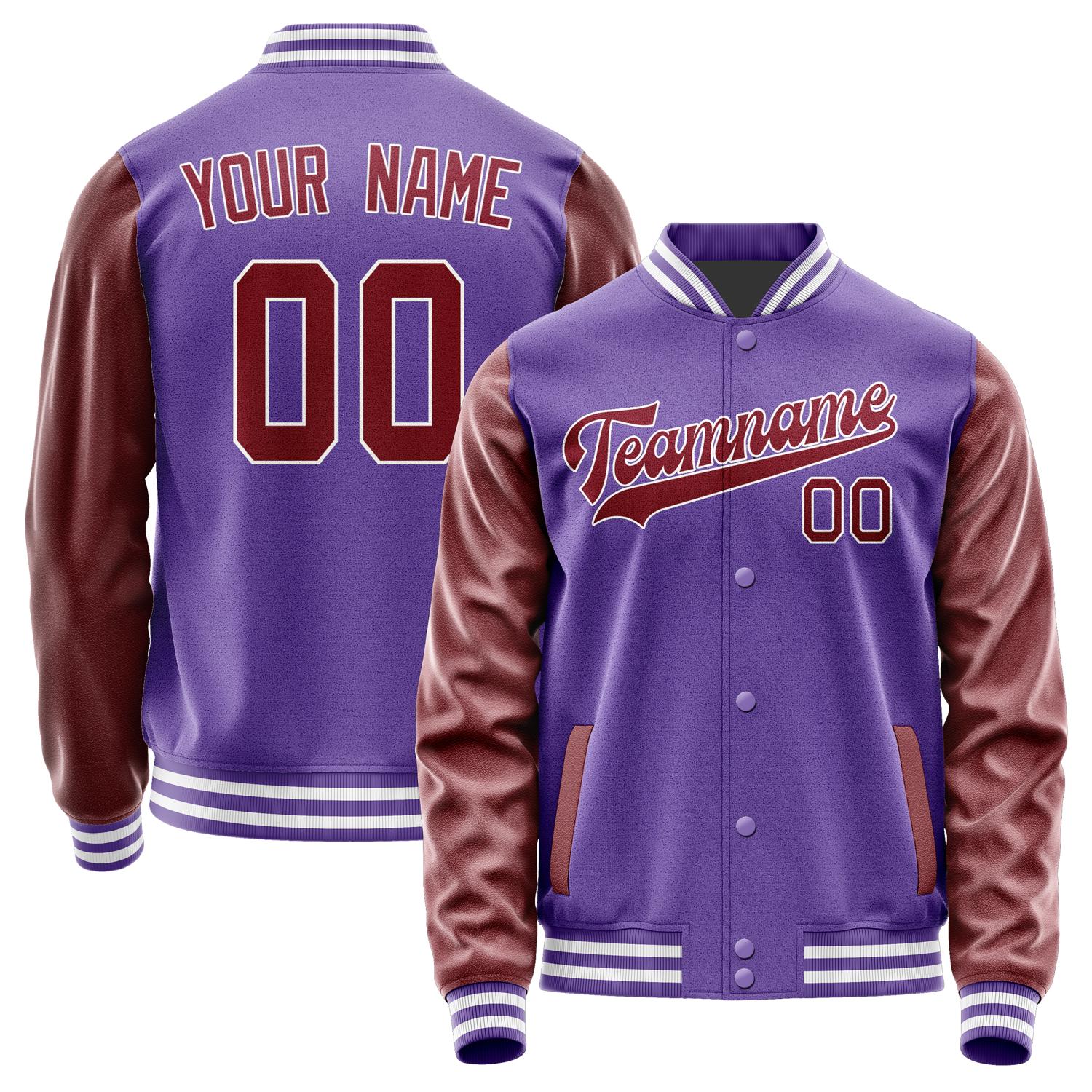 Maßgeschneidertes Lavendel Karmesinrot Jacke JA2323152318B31815