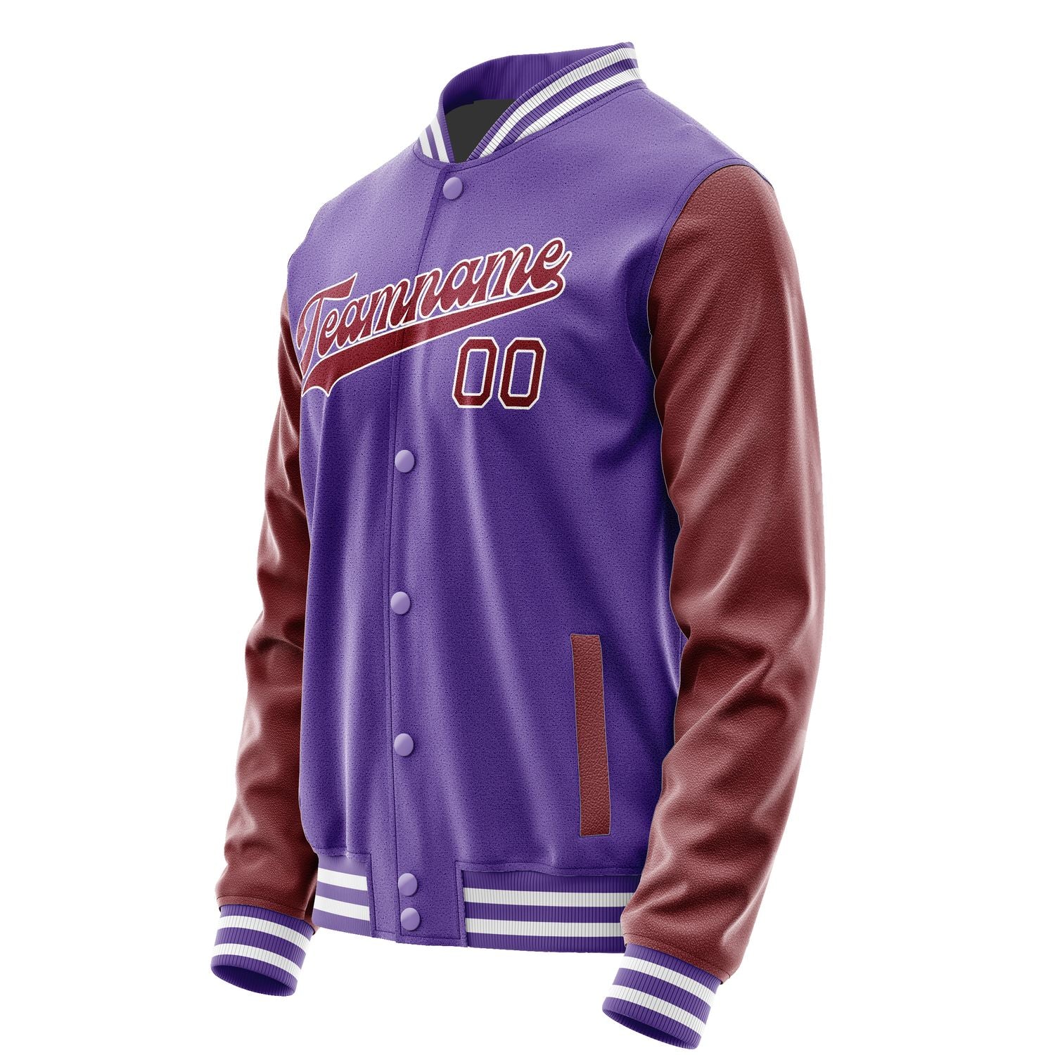 Maßgeschneidertes Lavendel Karmesinrot Jacke JA2323152318B31815