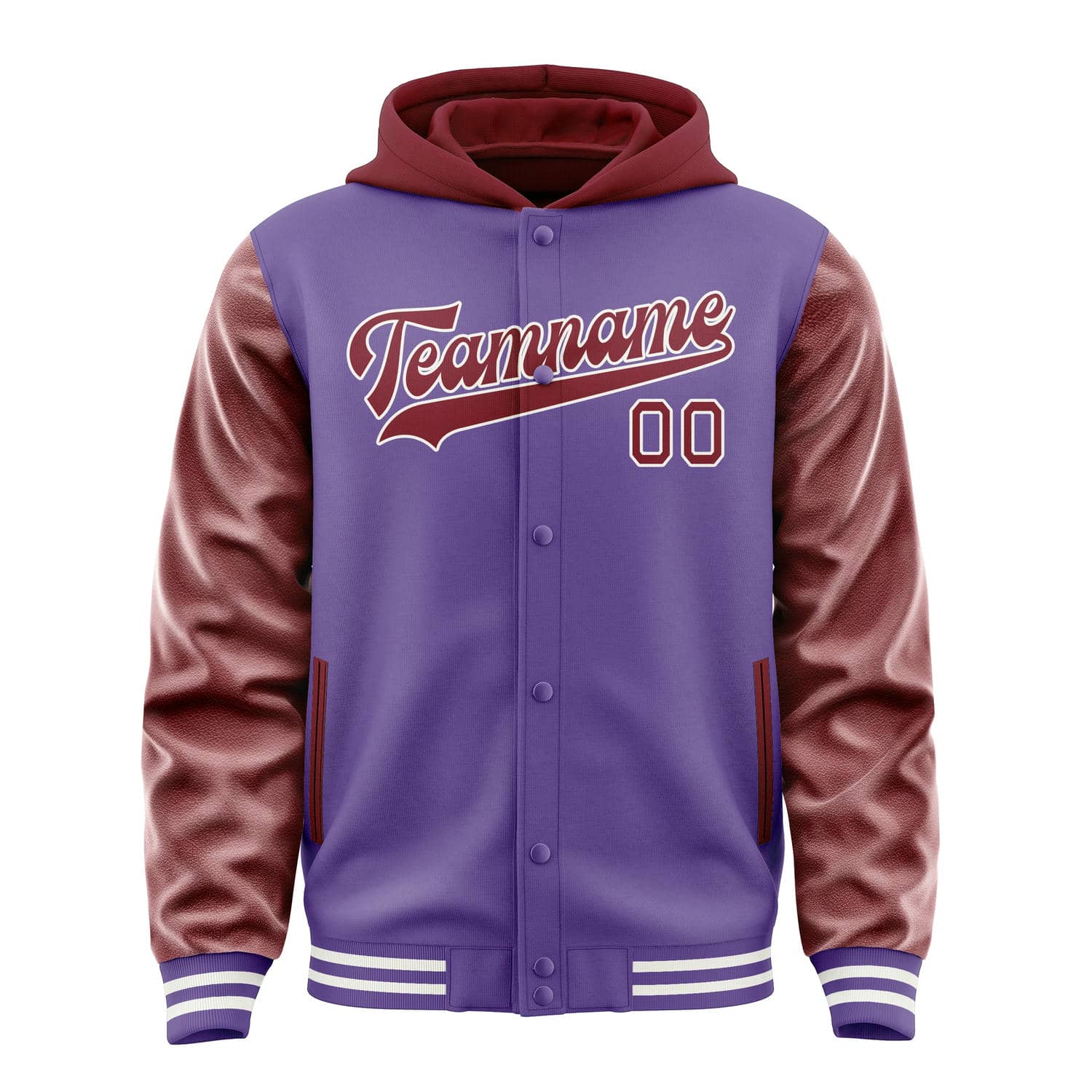 Maßgeschneidertes Lavendel Karmesinrot Jacke