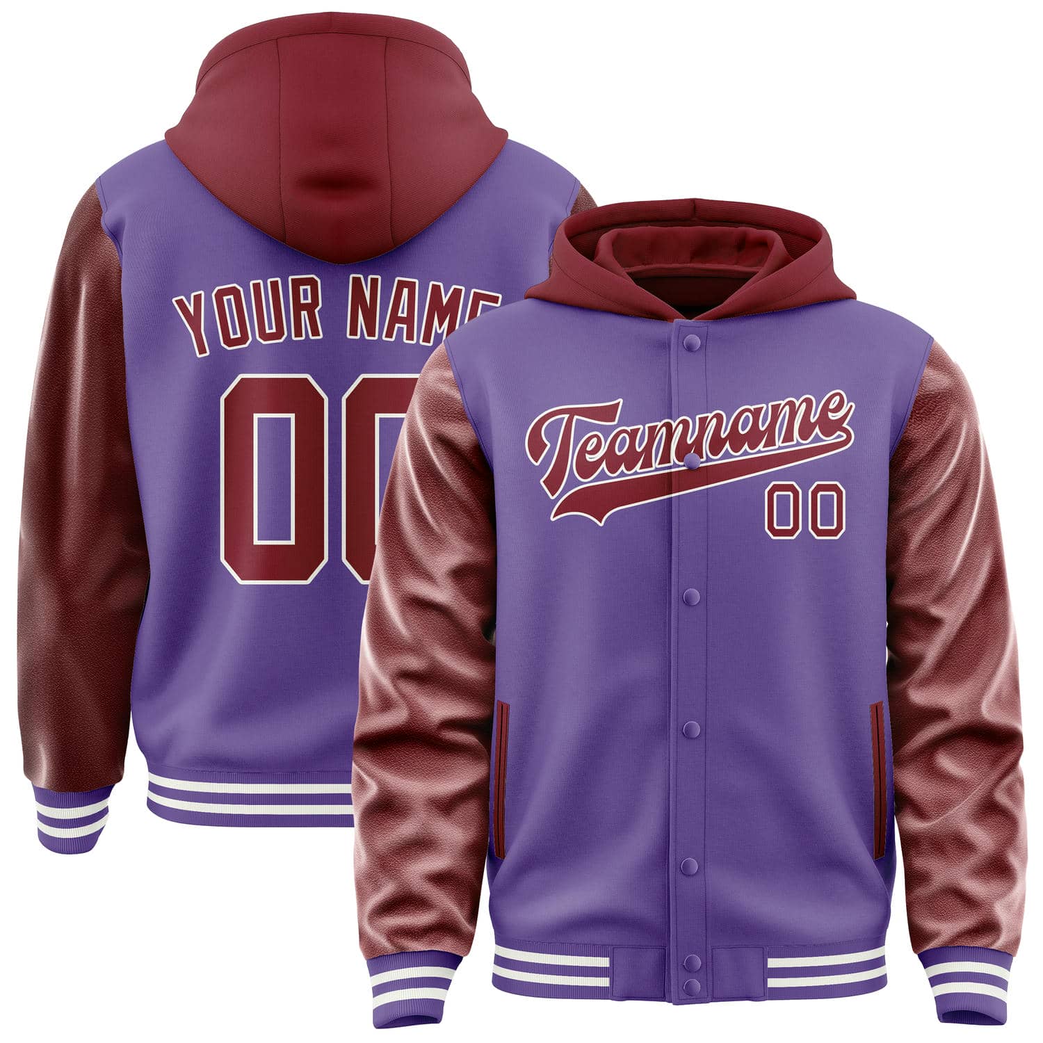 Maßgeschneidertes Lavendel Karmesinrot Jacke