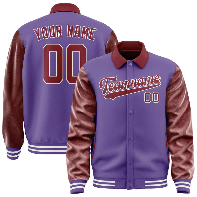 Maßgeschneidertes Lavendel Karmesinrot Jacke JA232315231818151518