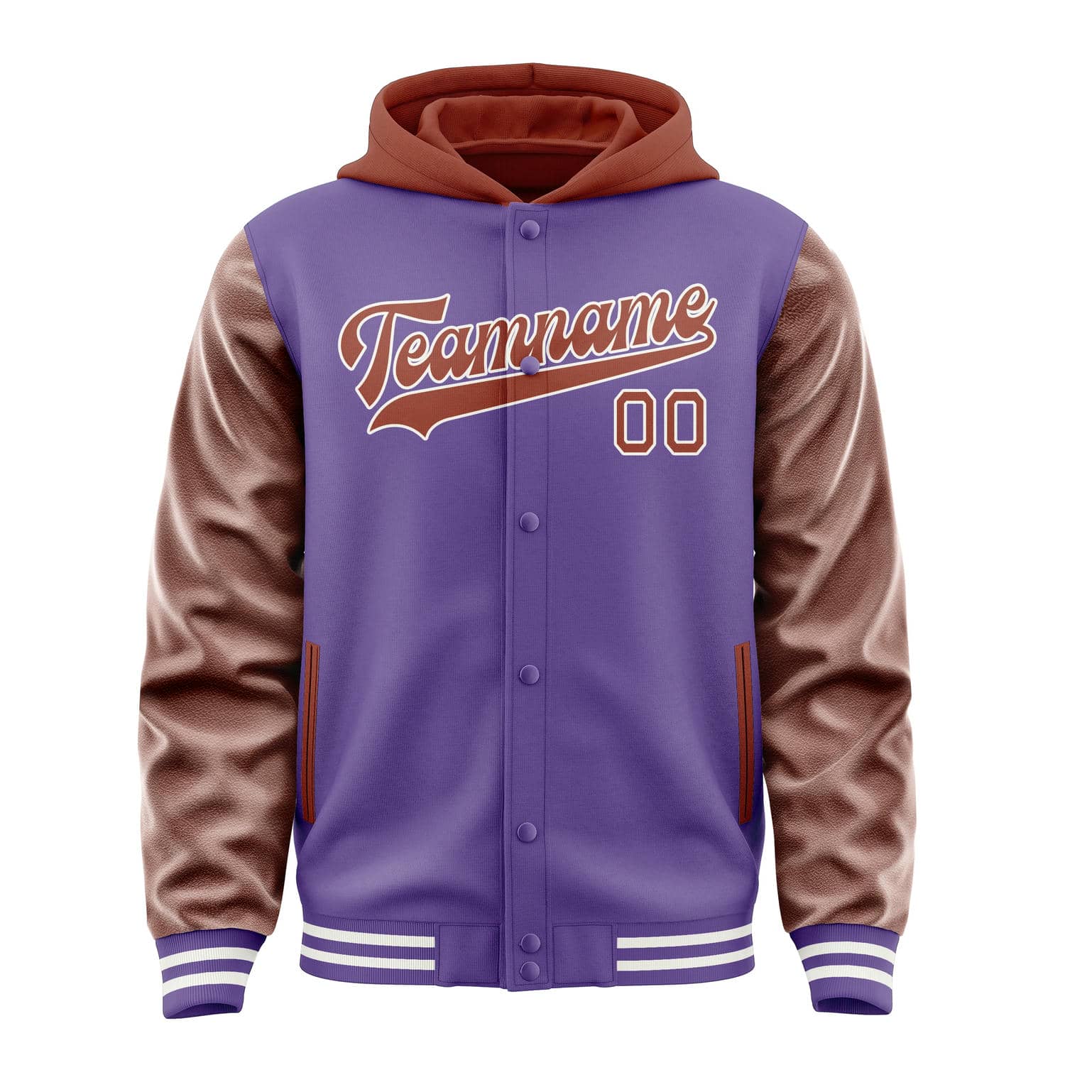 Maßgeschneidertes Lavendel Korallenrot Jacke
