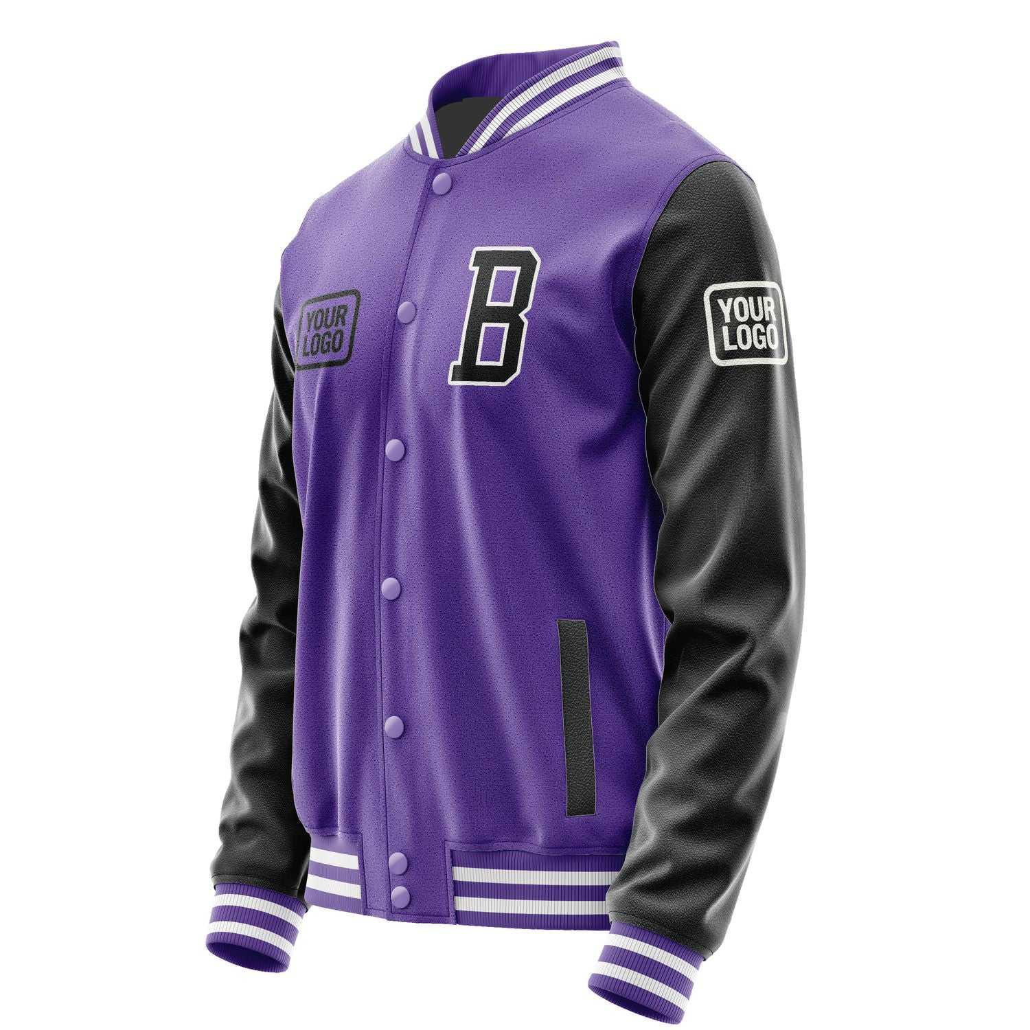 Maßgeschneidertes Lavendel Schwarz Jacke JA232317231818171718