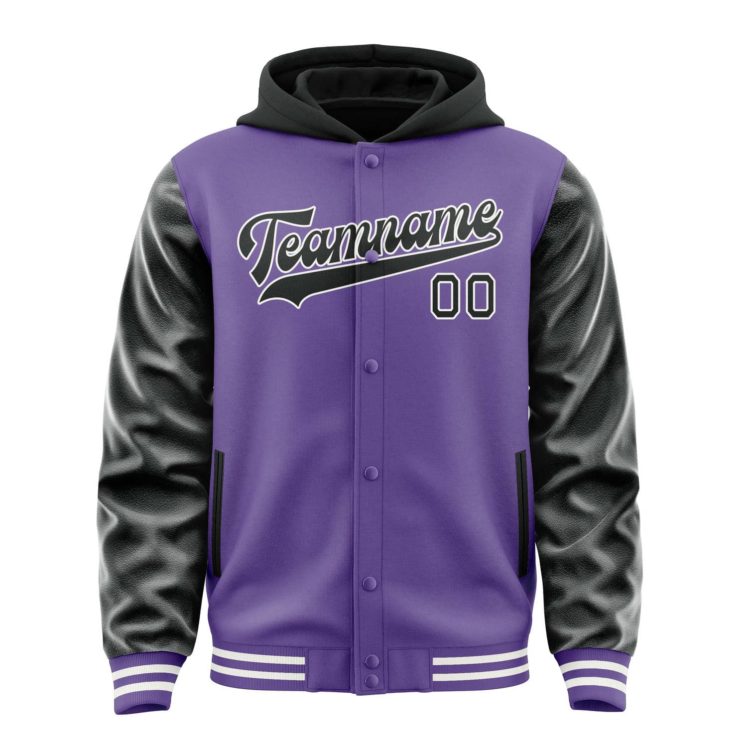 Maßgeschneidertes Lavendel Schwarz Jacke