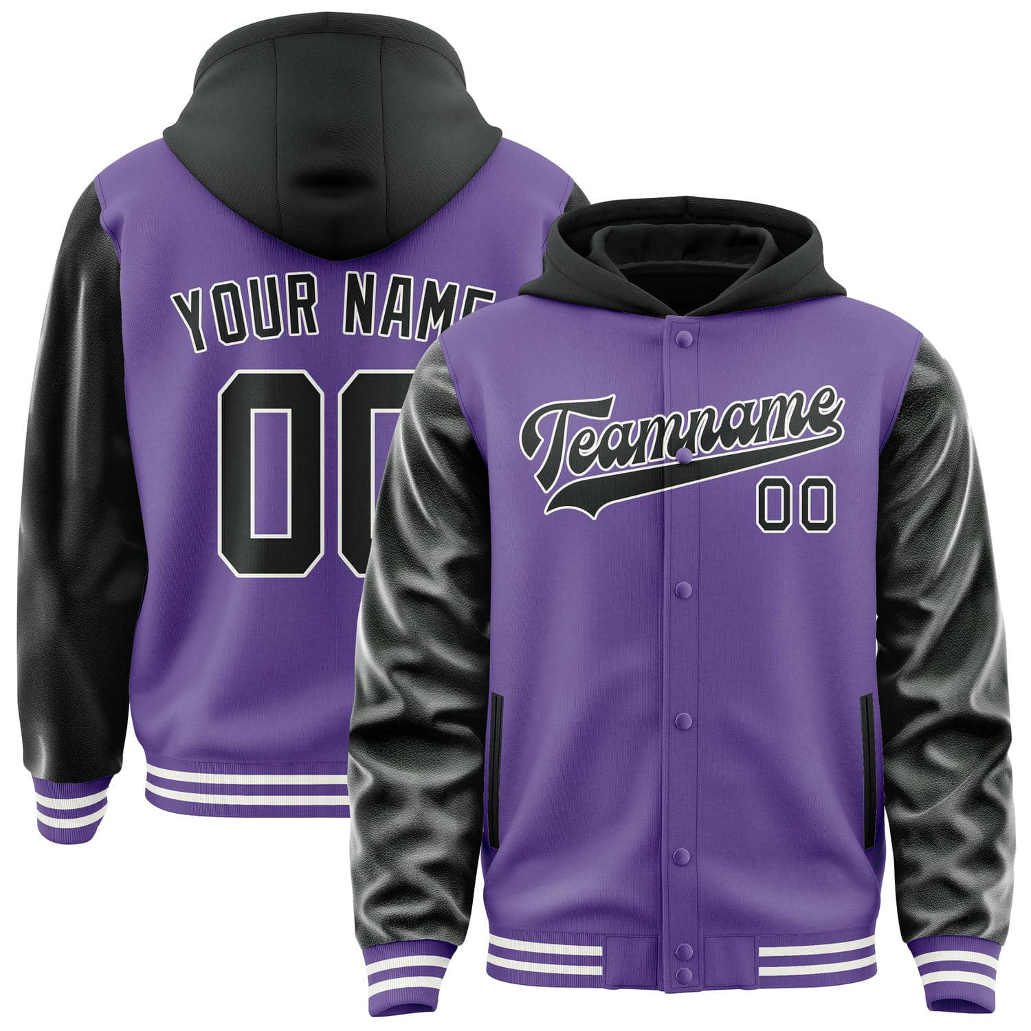 Maßgeschneidertes Lavendel Schwarz Jacke