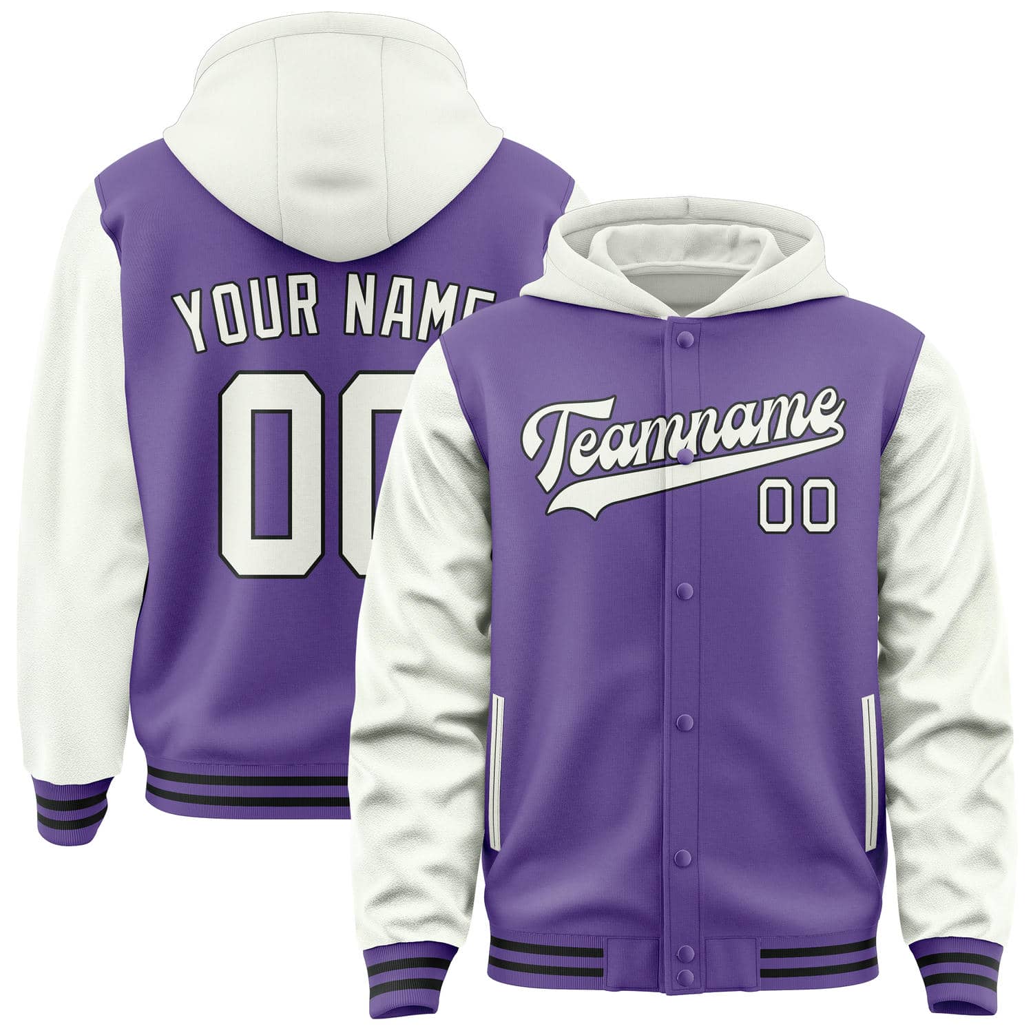 Maßgeschneidertes Lavendel Weiß Jacke