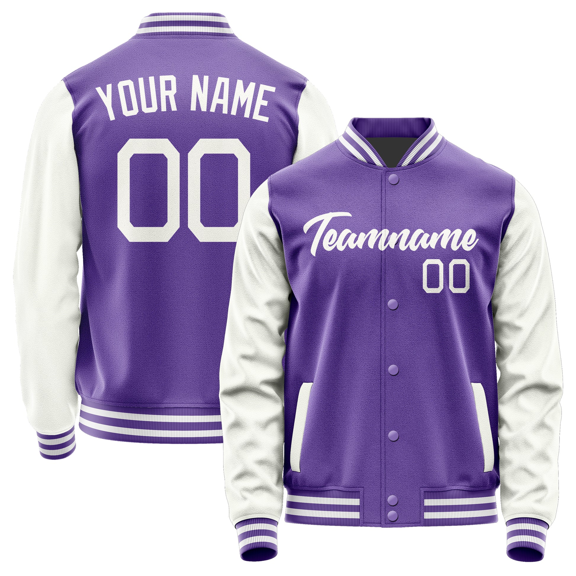 Maßgeschneidertes Lavendel Weiß Jacke Ja2323182318B21818