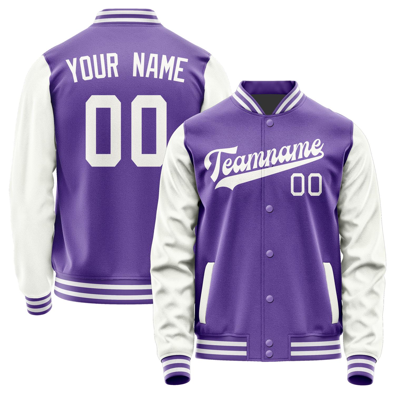 Maßgeschneidertes Lavendel Weiß Jacke JA2323182318B31818