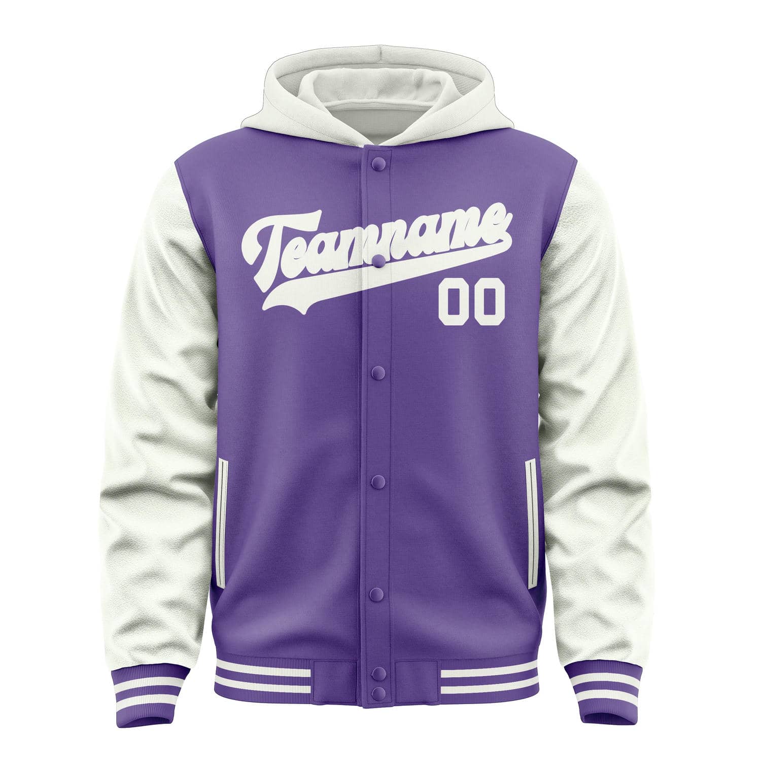 Maßgeschneidertes Lavendel Weiß Jacke