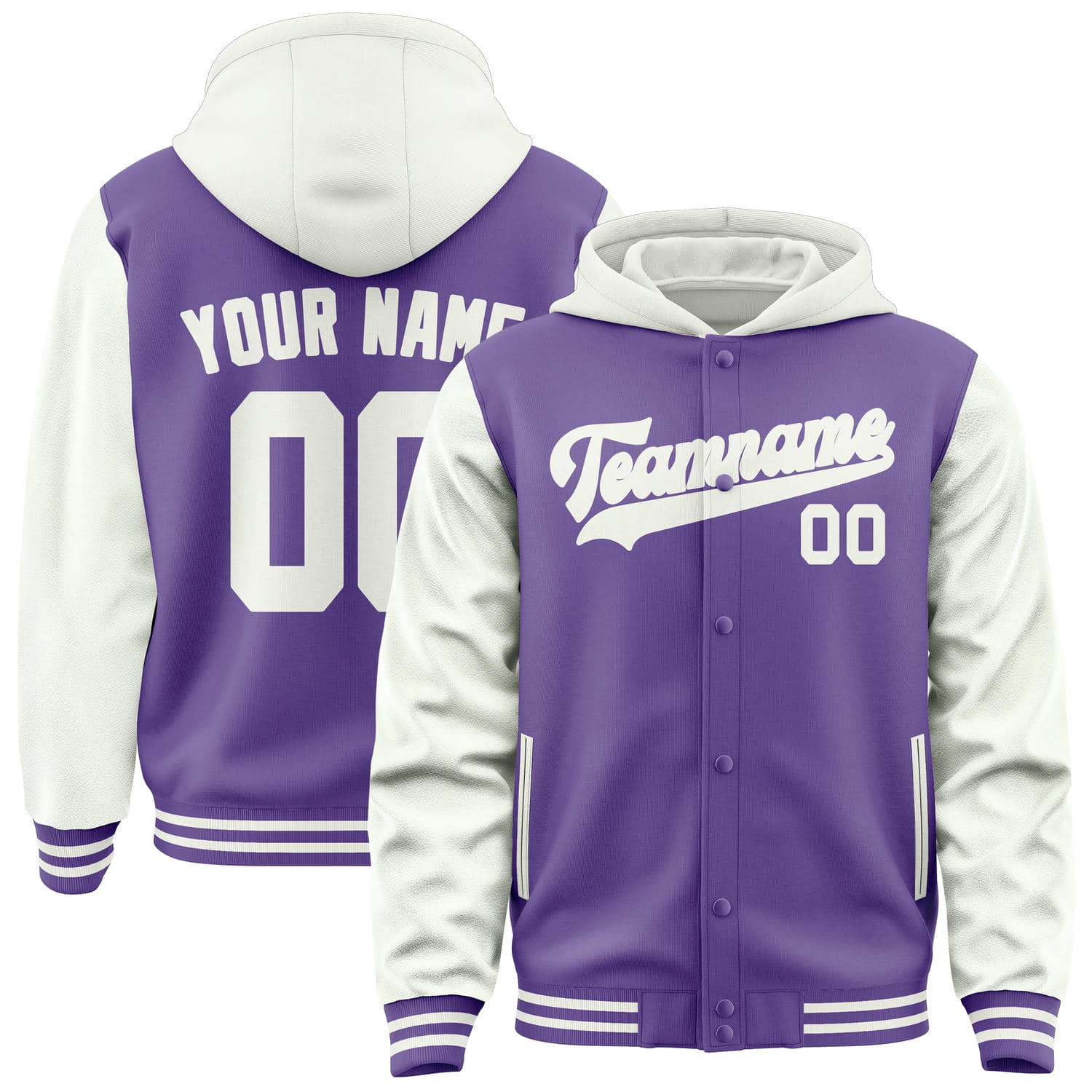 Maßgeschneidertes Lavendel Weiß Jacke