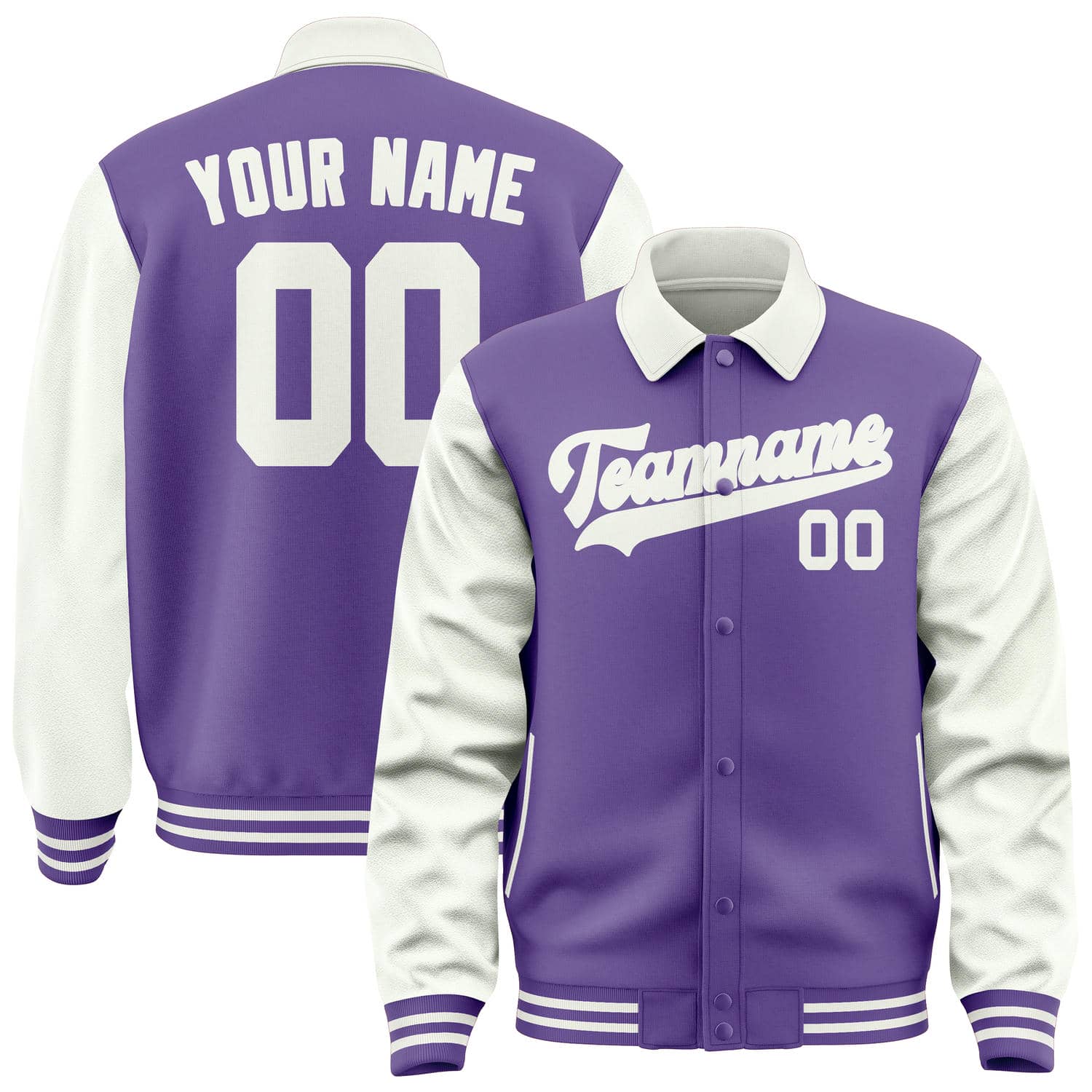 Maßgeschneidertes Lavendel Weiß Jacke JA232318231818181818